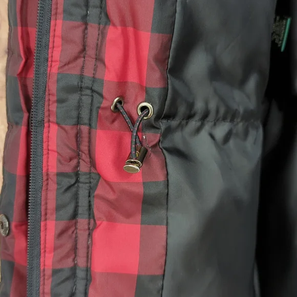 Lauren Ralph Lauren Buffalo Plaid Down Jacket Drawstring Waist Hood Faux… - Picture 13 of 17
